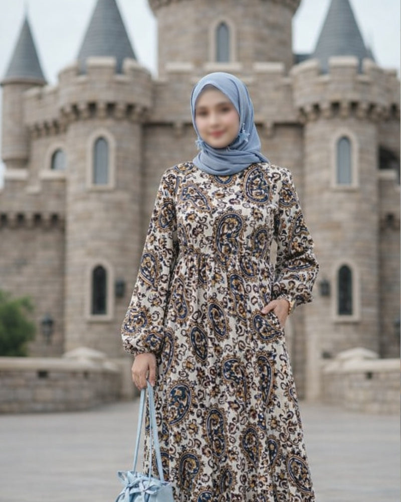 Paisley Print Maxi Dress